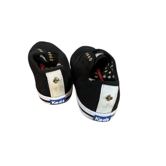 Kate Spade X Keds Black Laceless Slip on Flat Sneakers Women Sz 5.5 - Picture 2 of 9